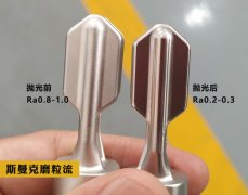  直接把粗糙度從Ra0.8拋到了0.2，斯曼克磨粒流鏡面噴砂機(jī)切削力很強(qiáng)！ 